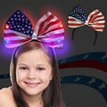 Flag Bow Light Up Headband